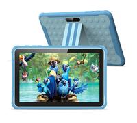 Pritom 10 Inch Kids Tablet Android 13 Go WIFI Quad Core Processor 2GB RAM 64GB ROM YouTube with Case Blue