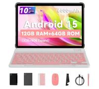 PRITOM 10 inch tablet, Android 16,64 GB ROM, 2-1 Android Tablets, Pink