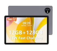 PRITOM 11 inch Android Tablets, 4G Phone Tablet, 12GB,128 GB ROM, 1024GB Expanded, 8000mAh, Octa-Core, FHD, 8.0 MP+13.0 MP Rear Camera, Wi-Fi, Bluetooth, Tablet PC(Gray) with protective Case