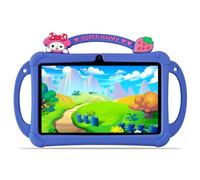 PRITOM 7 Inch Kids Tablets, WiFi Tablets for Kids, 4GB RAM, 32GB ROM,512GB Expand, Toddler Tablet, Parental Control,Android 13, BT, Dual Camera, Kids Software for Educating, Gaming Child Tablet(Blue)