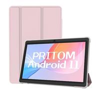 PRITOM 7 inch Tablets Android 13, 4GB(2+2 Expand), 32 GB, (Expandable 128GB) Tablet PC with Quad Core Processor, 3500 Mah, HD IPS Display, Dual Camera, WiFi, Bluetooth, Tablet with Pink Case
