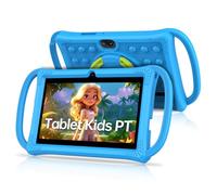 PRITOM Kids Tablets 7 inch, 32 GB,Perfect Size for Toddler Tablet with Un-Zipped Case, WiFi, Dual Camera, Education, Games, Kids Software Pre-Installed, Parental Control (Blue)