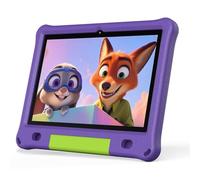 PRITOM Tablet Android 15, All-New 10'' Tablet Kids, Parental Control, 64GB+1TB Expand Tablets for Kids, Child, WiFi6, Educational, Games, Kids Software Pre-Installed, with EVA Case (Purple)