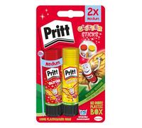 Pritt 2050203 20 g "Glitter" Glue Stick - Yellow/Red (Pack of 2)