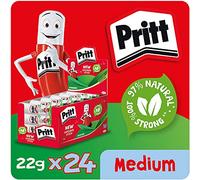 Pritt 24927 Stick Medium Adhesive Glue Sticks, 22 g - Pack of 24,white