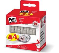 Pritt Compact Flex 2382016 Correction Roller, Easy to Use with Flexible Tip, Tape Length 10 m, Tape Width 4.2 mm, Pack of 5 Economy Set, White