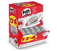 Pritt Correction Roller Refill Flex Roller Midway, 12 + 4 Rollers in Display, Easy to Refill, Retractable Flexible Tip, Push & Pull Function, Width 4.2 mm, Length 12 m, 9H PRR4M