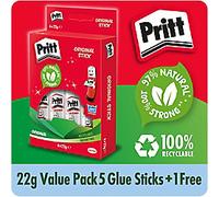 Pritt Glue Stick 22g Value Pack 5 + 1 Free