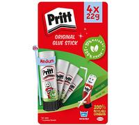 Pritt Glue Stick, (Pack of 4 x 22g) Safe & Child-Friendly Craft Glue for Arts & Crafts Activities, Strong-Hold adhesive for School & Office Supplies, Pritt Stick