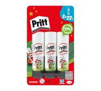 Pritt Glue Stick, Safe and Child-Friendly Craft Glue for Arts and Crafts Activities, Strong-Hold adhesive for School and Office Supplies, 22 g (Pack of 3)