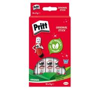 Pritt Glue Stick, Safe & Child-Friendly Craft Glue for Arts & Crafts Activities, Strong-Hold adhesive for School & Office Supplies, 10x11g Pritt Stick,White