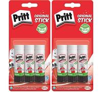 Pritt Glue Stick, Safe & Child-Friendly Craft Glue for Arts & Crafts Activities, Strong-Hold Adhesive for School & Office Supplies, 3x22 g Pritt Stick,2