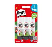 Pritt Glue Stick, Safe & Child-Friendly Craft Glue for Arts & Crafts Activities, Strong-Hold adhesive for School & Office Supplies, 22 g (Pack of 3)