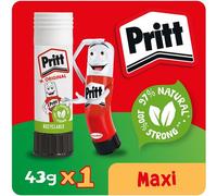 Pritt Original Glue Stick Sustainable Long Lasting Strong Adhesive Solvent Free Retail Hanging Card Value Pack 43g (Pack 12) - 1456075