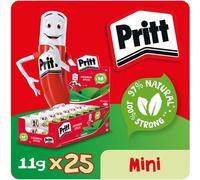 Pritt Original Glue Stick Sustainable Long Lasting Strong Adhesive Solvent Free Value Pack 11g (Pack 25) - 1564149