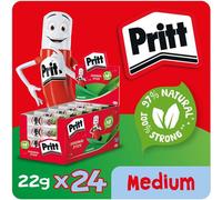Pritt Original Glue Stick Sustainable Long Lasting Strong Adhesive Solvent Free Value Pack 22g (Pack 24) - 1564150