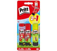 Pritt PBS2D Glue Sticks Plus One Coloured Glue Stick, 20 g