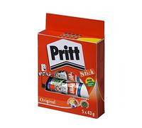 Pritt Stick Original Glue Stick for School, Crafting & Office Pack of 4-97% natural child-friendly adhesive, solvent-free, low-wrinkle formula that is strong, long-lasting and easy to wash 43g Each