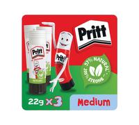 Pritt Stick Glue, Craft Glue, Safe & Child-Friendly, 3 x 22 g