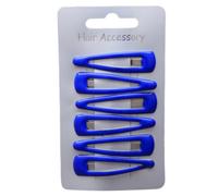 Pritties Accessories Set of 6 Blue Hair Clips Snap Bendies Sleepies 5cm (2")