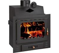 Prity G Fireplace Insert, 16 kW Heating Output, A Efficiency, Diameter 200 mm Flue Pipe, Air-Guided, Compact Wood Stove for Large Living Spaces