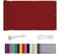 Privacy Balcony Screen 0.7x5m, HDPE UV Protection Cover, Waterproof, Easy to Clean, Ideal for Outdoor Spaces, Red Wine Color, Perfect for Garden and Patio Use