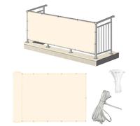 Privacy Balcony Screen Cover UV Protection Wind Break Waterproof Antiviral Railing Cover for Outdoor Balconies Terraces Gardens and Patios