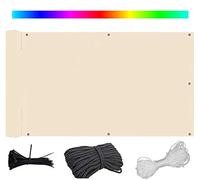 Privacy Balcony Wind Screen - 140x1000 cm UV-Resistant Opaque Garden Fence - Outdoor Patio Shield with D-Ring & Cable Ties - Non-Straight White Design for Maximum Protection