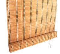 Privacy Bamboo Roller Blinds with Lift, Natural Bamboo Roman Shades for Windows, Bamboo Blinds for Outdoor Patio, Light Filtering, Breathable, For Windows/Balcony/Porch/Indoor/Outdoor (Size : 130x200