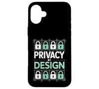 Privacy By Design Digital Security Padlock Circuit Case for iPhone 16 Plus