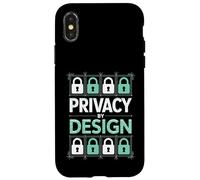 Privacy By Design Digital Security Padlock Circuit Case for iPhone X/XS