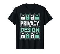 Privacy by Design Digital Security Padlock Circuit T-Shirt