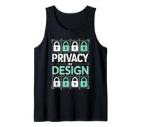 Privacy by Design Digital Security Padlock Circuit Tank Top