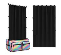 Privacy Curtain for Dance Bag, Portable Dancer Changing Curtain with Storage Bag, Backstage Changing Room for Dance Competitions, Training, Camping Fits Standard Racks - Black (Curtain ONLY)