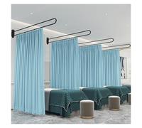 Privacy Divider Curtain for Beauty Salon Adjustable 200cm Track Kit LightTransmitting Fabric Screen Blue Fitting Room Partition Stylish and Functional Separation Solution