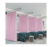 Privacy Divider Curtain for Beauty Salons 1PC Adjustable LightTransmitting Screen with Track Kit Perfect for Fitting Rooms Stylish Room Divider (Color1 200cm Rod)