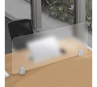Privacy Divider Frosted Acrylic Free Standing Screen for Table Top Workstation, Office Furniture Partition Panel for Visual Distractions Privacy - Portable Cubicle Panel for Home & Office Partitions