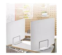 Privacy Divider Screen - 2 Pack Free Standing Desk Partitions, Portable PVC Office Cubicle Panels for Classroom and Student Workspaces