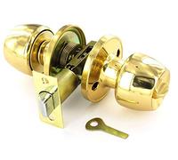 Privacy Door Handle Knob Set - Polished Brass