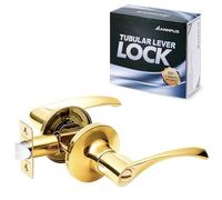 Privacy Door Handle Without Key,Square Interior Door Lever with Emergency Access, Reversible Keyless Lever for Right & Left Side,for Bathrooms and Bedrooms