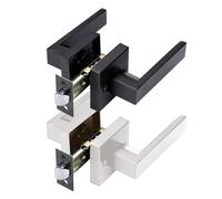 Privacy Door Lever - Lever Door Handle | Lockable Bedroom Bathroom | Modern Doors Levers | Residence Apartment Dormitory Interior Hardware | Home Decor Security Accessory Easy Installation