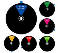 Privacy Door Sign, Do Not Disturb/Come in Welcome/Out of Office/in a Meeting/Back Soon/Working Remotely Sign, That Lets Others Know Whether You're Available Or Not For Office (6inch,Black)