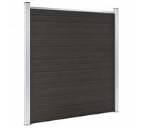 Privacy Fence Panel, 180x186 cm Black, Wind Protection, Slatted Design for Garden & Patio, Stylish Outdoor Barrier, Weather-Resistant Screen Element