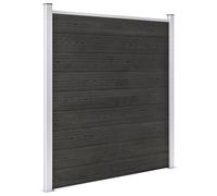 Privacy Fence Panel - 180x186 cm Grey Garden Windbreak, Slatted Design for Terrace & Outdoor Protection - Gartenzaun Sichtschutzzaun Element