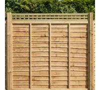 Privacy Fence Panel Topper 6ft x 0.5ft Square Garden Trellis Wooden 4pk