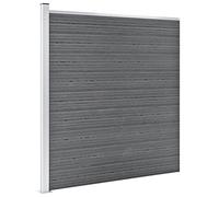 Privacy Fence Panel, Windbreak Fence Set 6 Squares + 1 Slope, 1138x186 cm, Gray, Ideal for Garden, Terrace, Outdoor Privacy, Lamella Design