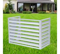 Privacy Fence Screen, Air Conditioner Cover, Outdoor AC Unit Enclosure, Hide Air Conditioner Fence, Trash Can Enclosure, Heavy Duty Aluminum Fence for Garden Patio Lawn ( Color : White , Size : 2-3P: