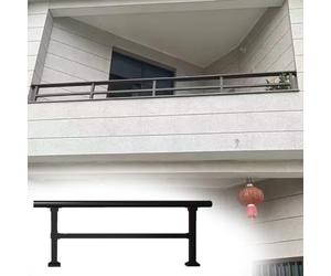 Privacy Fence Toppers for Extender Poles - Black Outdoor Kits for Apartments Anti-Climb Balcony Railing Guards (65x40cm/26x16in) - Enhance Security & Privacy