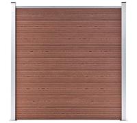 Privacy Fence Windbreak Slatted Fence Set for Garden & Terrace - 6 Panels + 1 Angle, 1138x186 cm, Brown Outdoor, Weather-Resistant Design