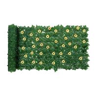 Privacy Fence, with Sunflower Decorative Backdrop, 1 x 3 m, Artificial Plant Vine Hedge Privacy Screen, for Outdoor Garden Path, Garden, Balcony, Apartment